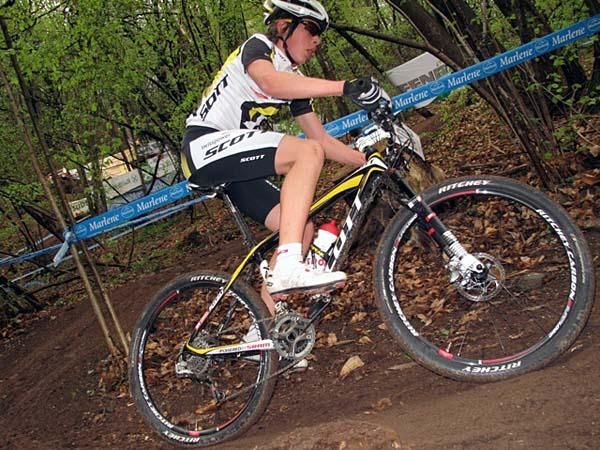 Following in dad's footsteps, Andri Frischknecht took his first under 17 win.