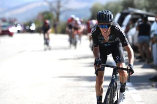 PICO VILLUERCAS SPAIN AUGUST 28 Romain Bardet of France and Team DSM attacks in breakaway during the 76th Tour of Spain 2021 Stage 14 a 1657km stage from Don Benito to Pico Villuercas 1580m lavuelta LaVuelta21 on August 28 2021 in Pico Villuercas Spain Photo by Tim de WaeleGetty Images