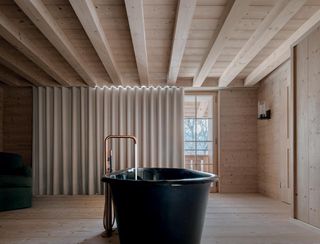 Chalet MM bathroom with taps by Vola