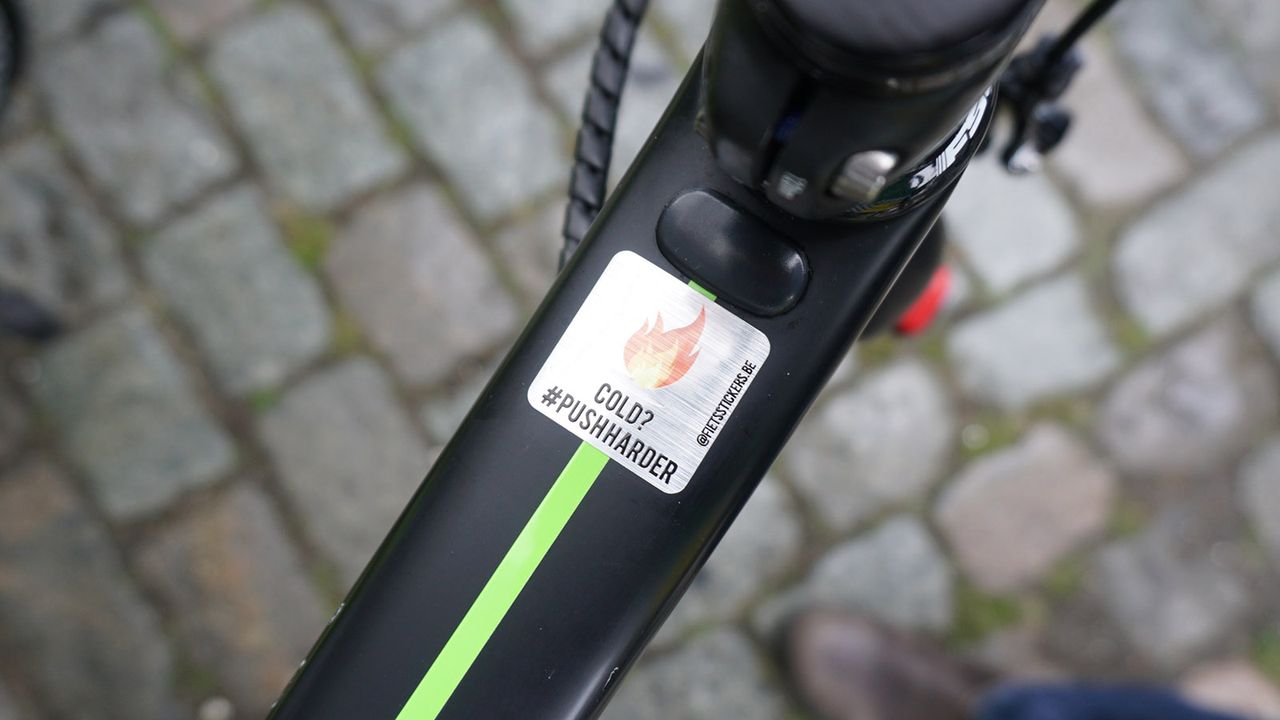 Team Dimension Data added a touch of motivation to their rider's top tubes