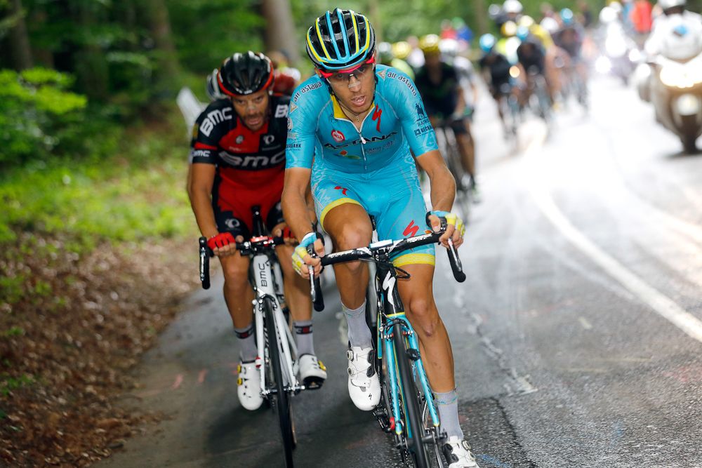 Diego Rosa on the attack for Astana