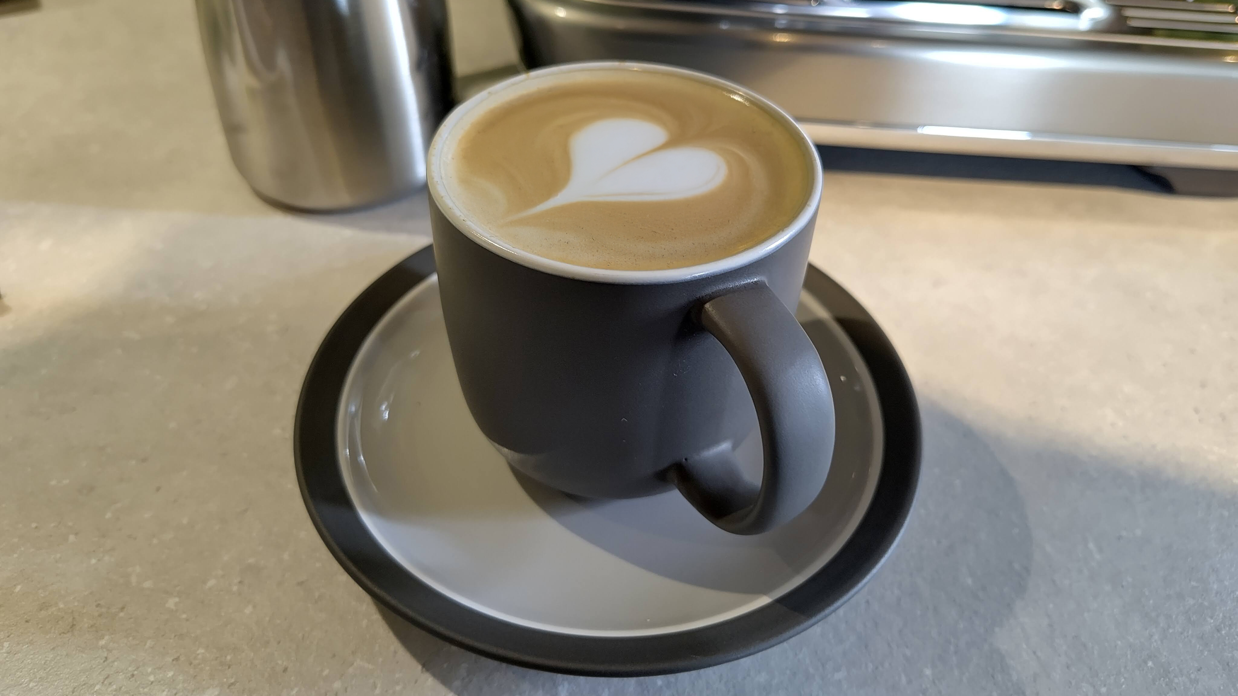Latte made using Sage Barista Touch Impress with Cold Brew