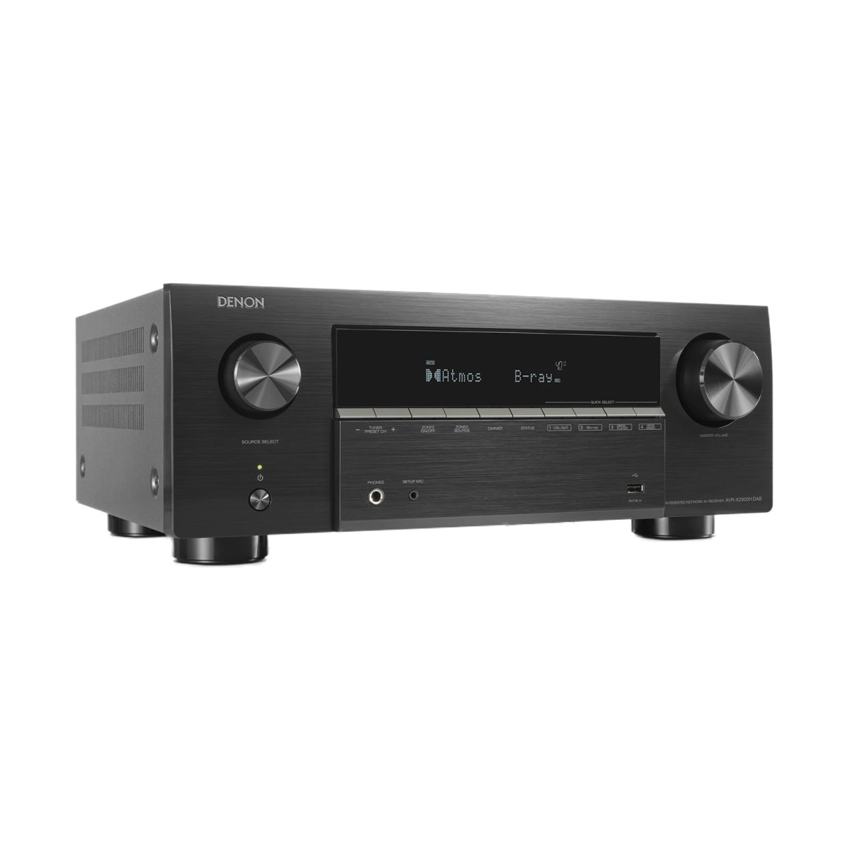 Denon AVR-X2900H amplifier on a white background