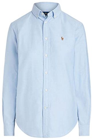 Polo Ralph Lauren Women's Oxford Classic Fit Button Down Shirt (xs, Blue)