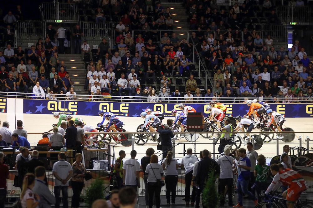 Riders compete at the European track championships
