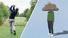 (left) Jonny Leighfield hitting an iron shot on a par-3 at The Leatherhead Club during the Golf Monthly Autumn/Winter Test Day 2025