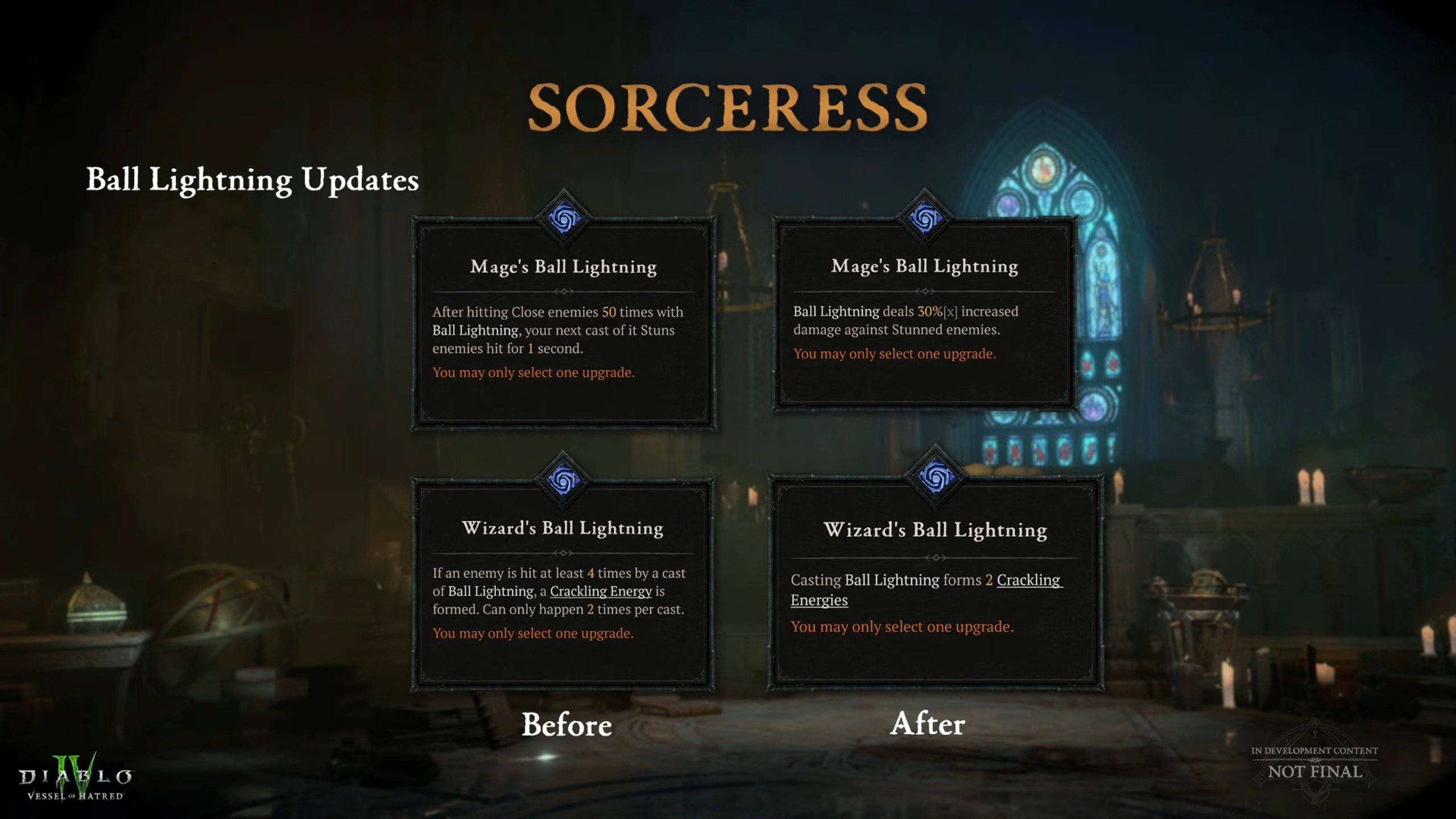 Slides from campfire detailing Sorcerer changes