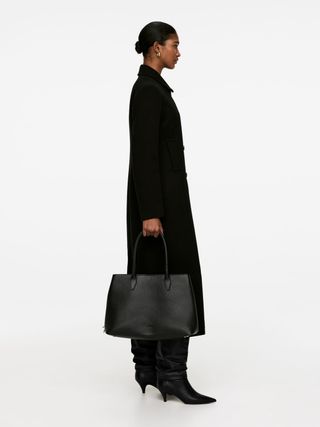 Top-Handle Leather Bag