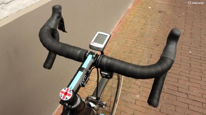 Bradley Wiggins (Sky) had his bars taped all the way to the stem - something team mechanic Alan Williams says hails from Wiggins' days on the track