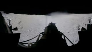 Images taken from the Apollo 16 Lunar Module's window while on-orbit, which have been put together to create this panoramic view.