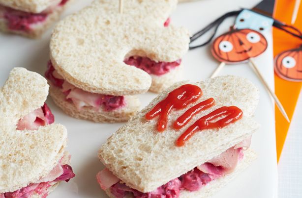 These spooky sandwiches are a brilliant healthy alternative for a Halloween snack