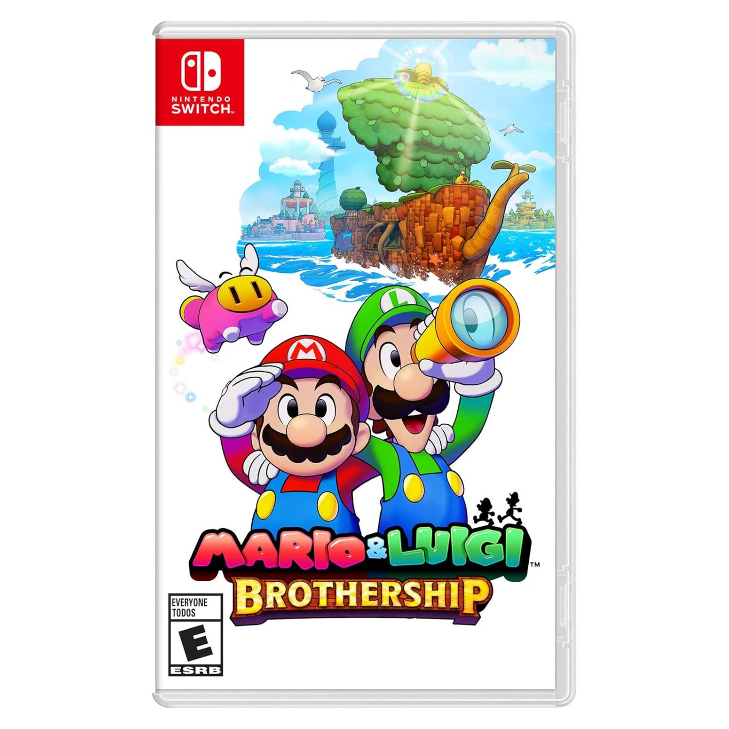 Image of the Switch box art for Mario and Luigi Brothership with a white background behind it.