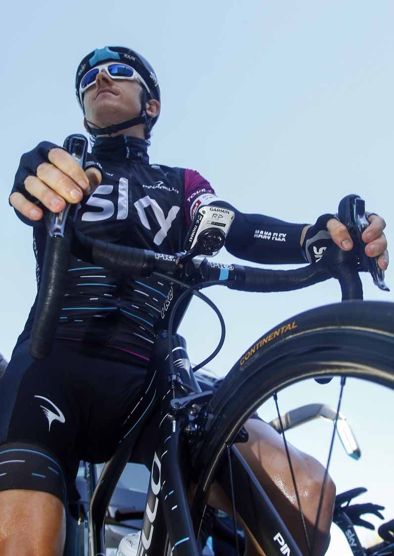 Geraint Thomas (Sky) ahead of the final stage of the Tour of the Alps.