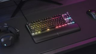 Corsair K70 PRO TKL gaming keyboard zoomed out