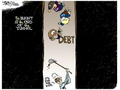 Editorial cartoon national debt