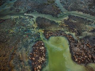 Oil Bunkering #4, Niger Delta, Nigeria, 2016, by Edward Burtynsky