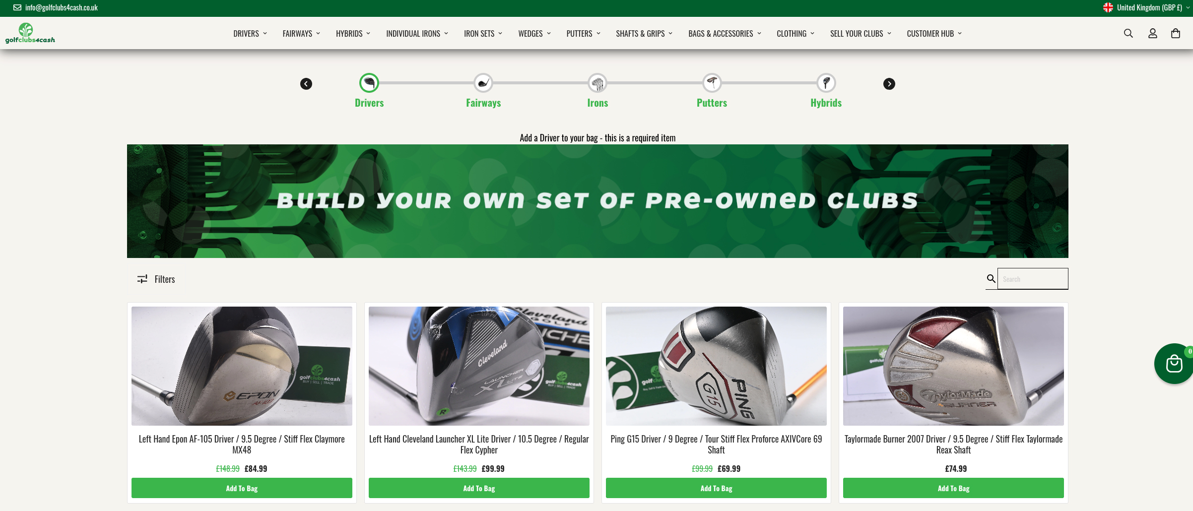 golfclubs4cash build a bag