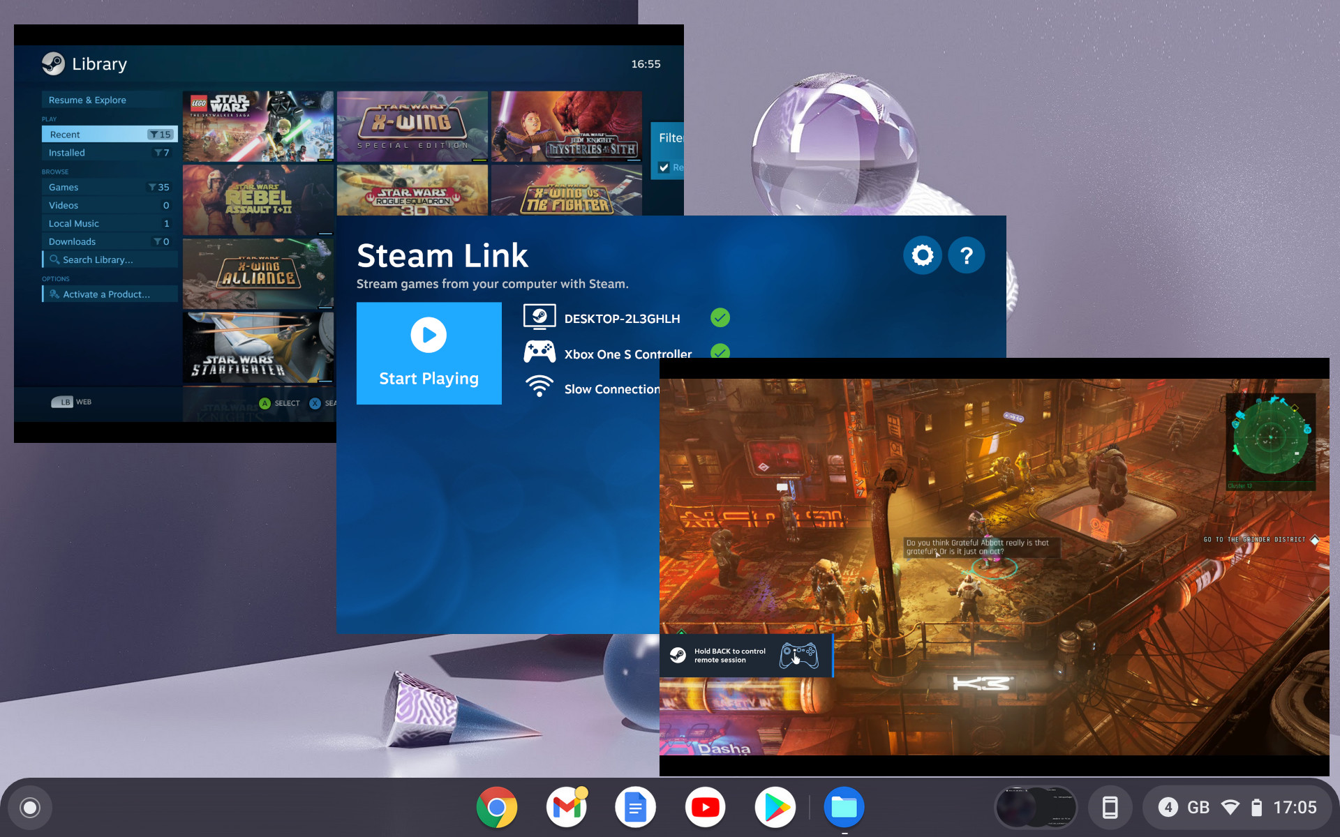 Google estaria trabalhando com a Steam para levar ampla biblioteca de jogos  ao Chrome OS 