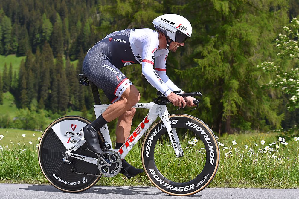 Fabian Cancellara finished third in the Tour de Suisse time trial.