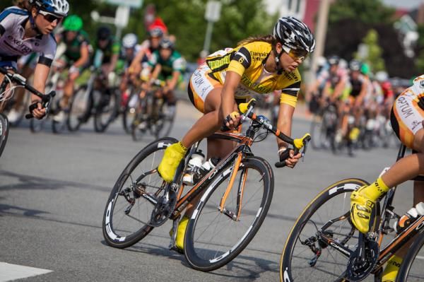 Carmen Small (Optum) comes onto the finishing circuits.
