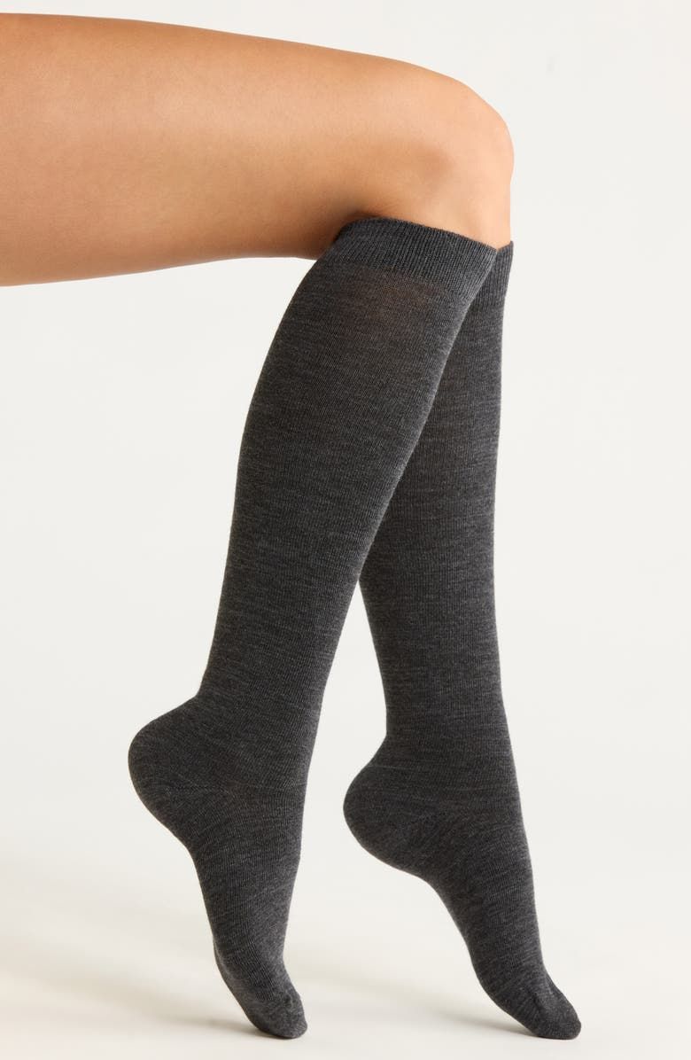 Knee High Merino Wool Blend Socks