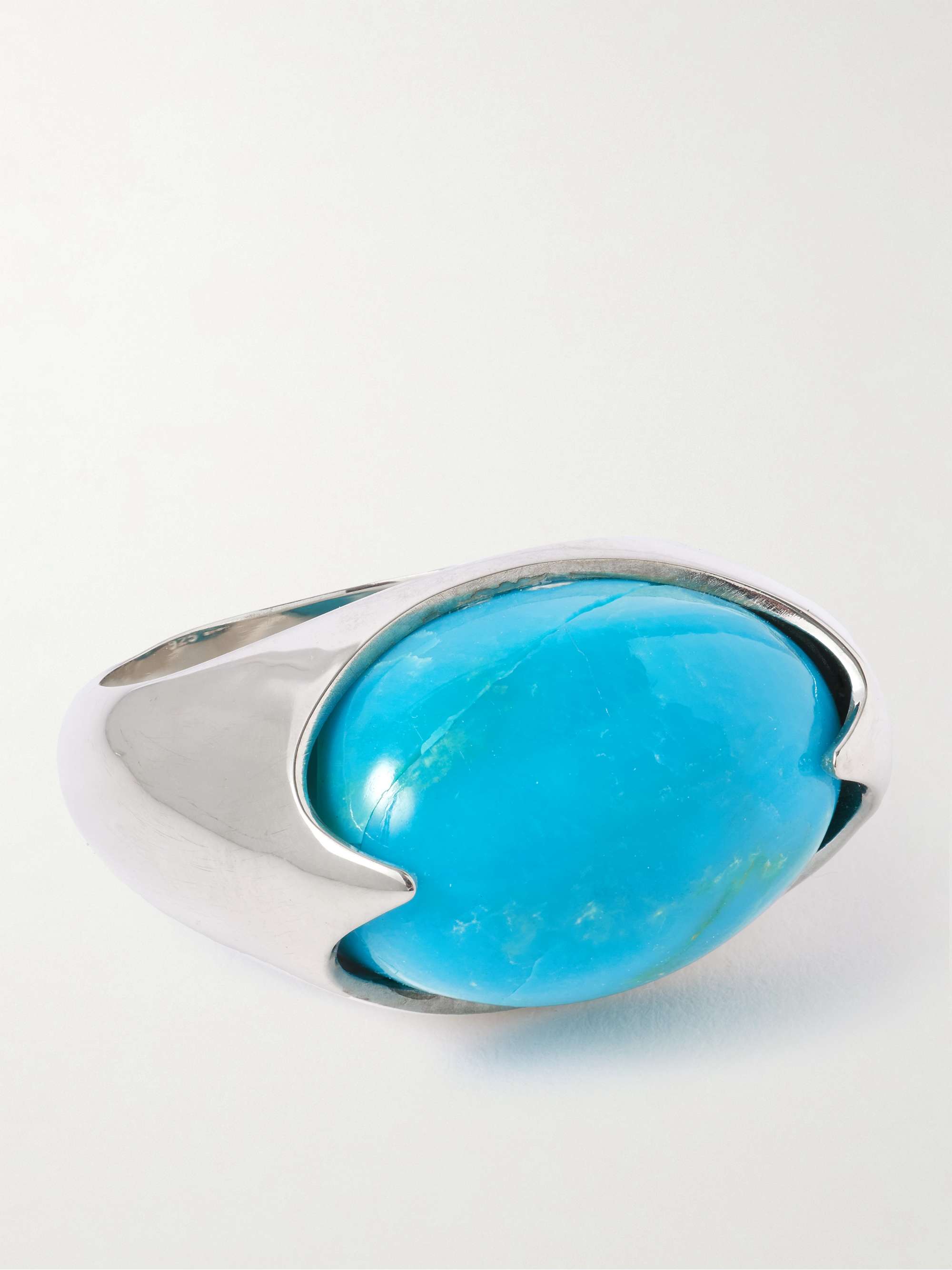 Orb Sterling Silver and Turquoise Ring
