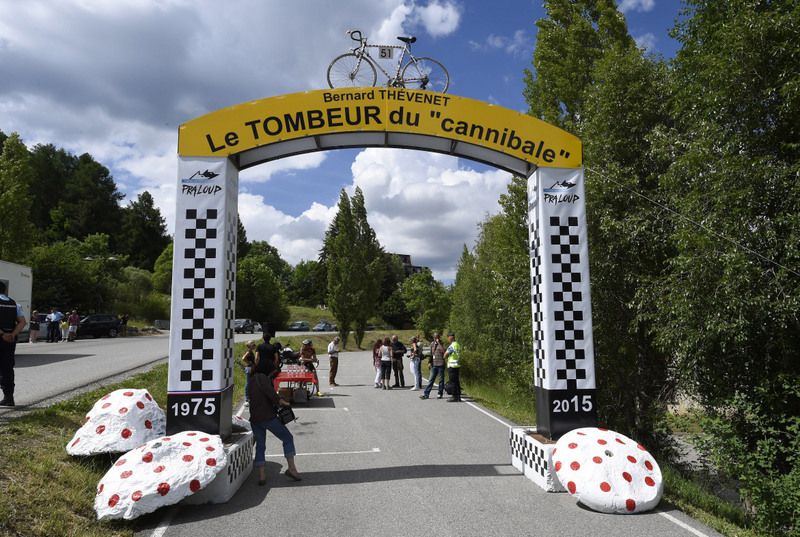 Bernard Th&eacute;venet dethroned Eddy Merckx on Pra Loup in 1975 as this arch symbolises
