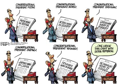Obama cartoon U.S. Israel Netanyahu