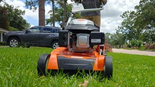 Close up of STIHL RM 655 VS Lawn Mower