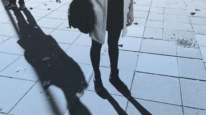 Shadow, Monochrome, Black-and-white, Walking, Ankle, 