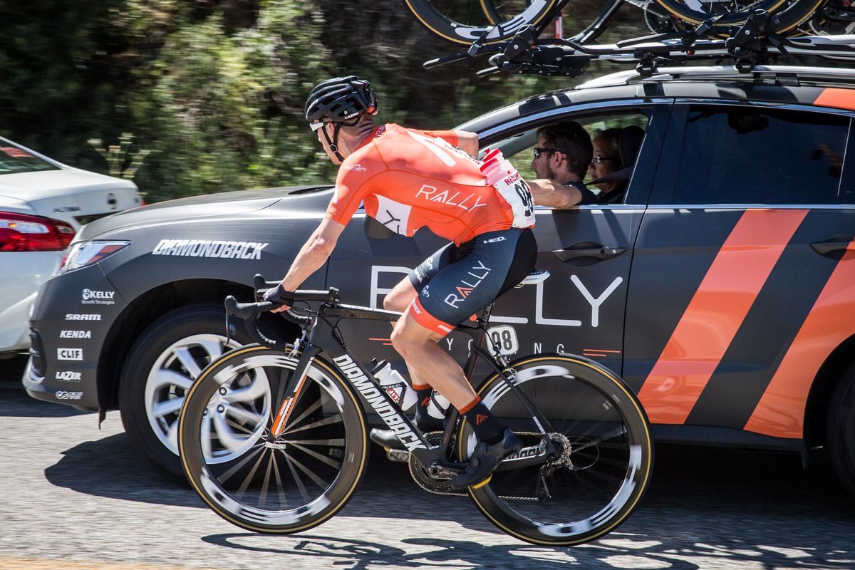 Riders spent a lot of time at the team cars getting bottles today