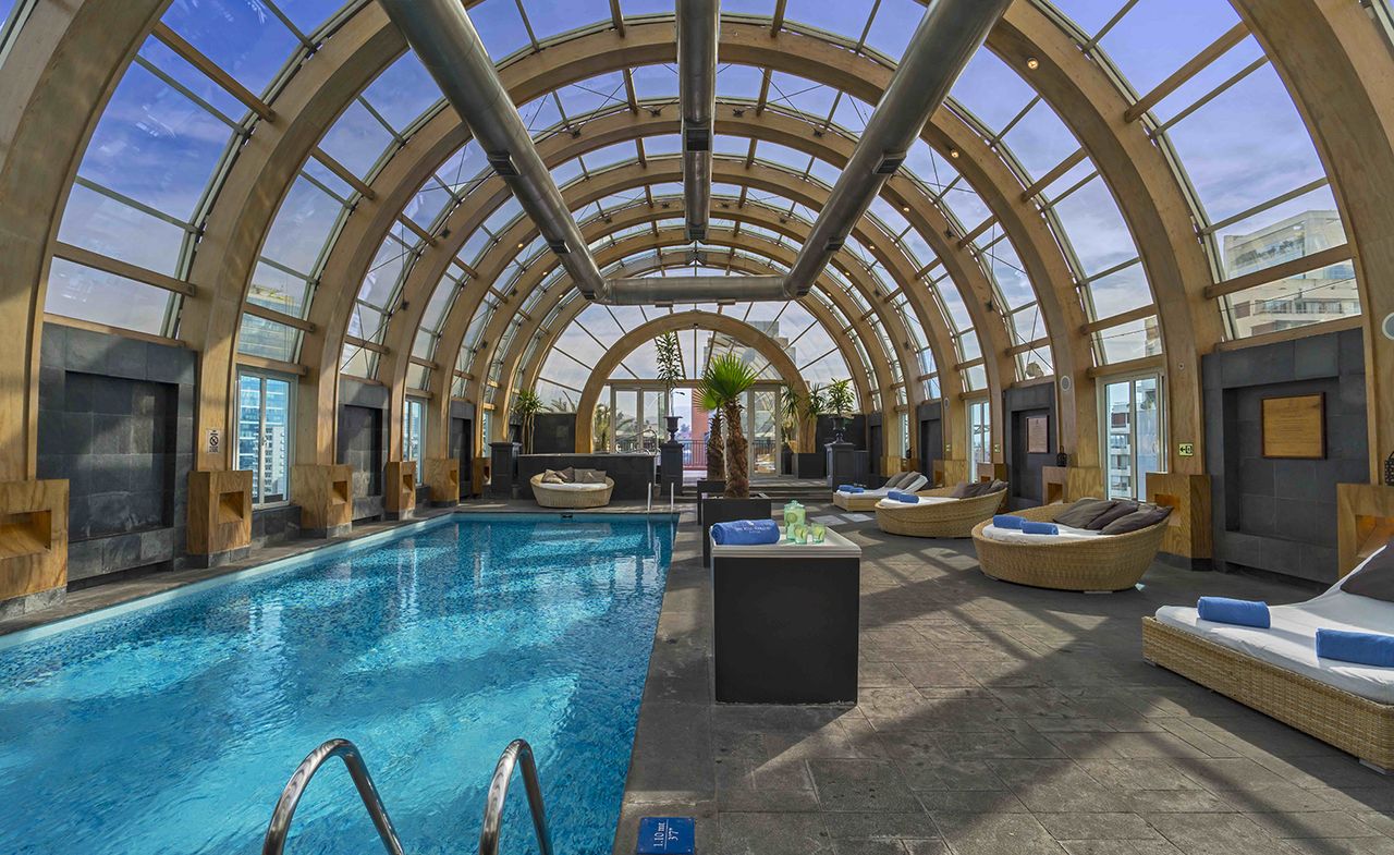 Swimming pool in a luxurious hotel