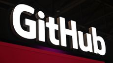 GitHub logo pictured at the company's vendor stall at the Tech Show at ExCel London on March 12, 2025 in London.