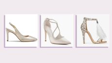 best wedding shoes for brides: 3 different pairs