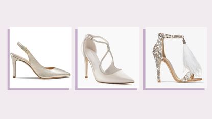 best wedding shoes for brides: 3 different pairs