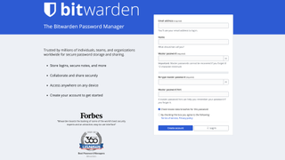 Bitwarden signup page