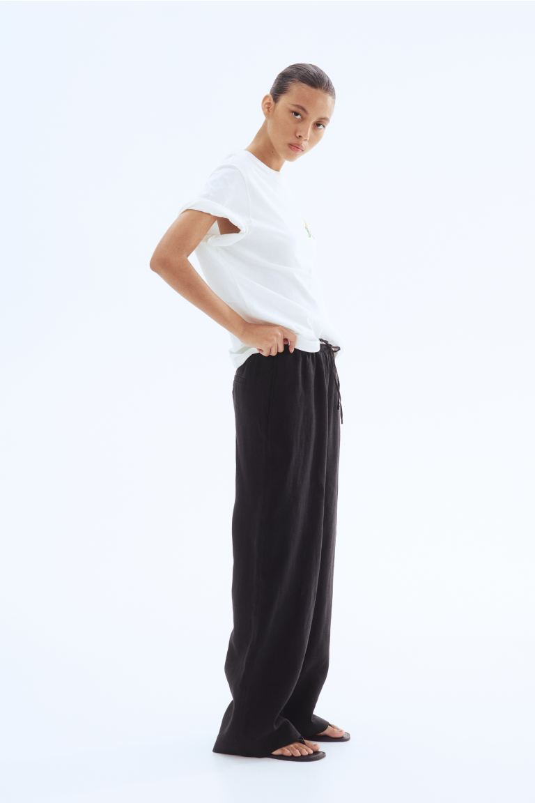 Linen Drawstring Pants