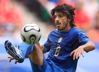 Gennaro Gattuso in action for Italy against the Czech Republic at the 2006 World Cup.