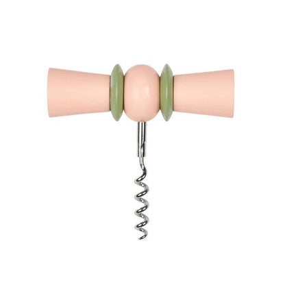 Bow Tie Corkscrew Pink & Green