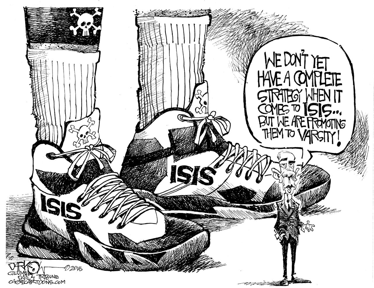 Obama cartoon World ISIS Iraq