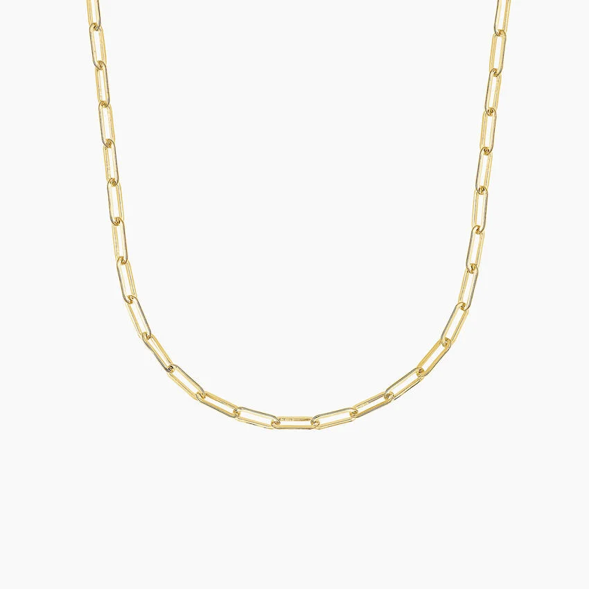 Brilliant Earth, Devon 18 in. Lightweight Paperclip Chain Necklace in 14K Yellow Gold
