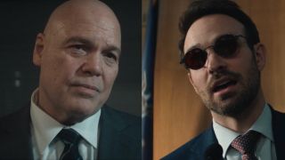 Kingpin and Matt Murdock side by side from Daredevil: Born Again Season 1.