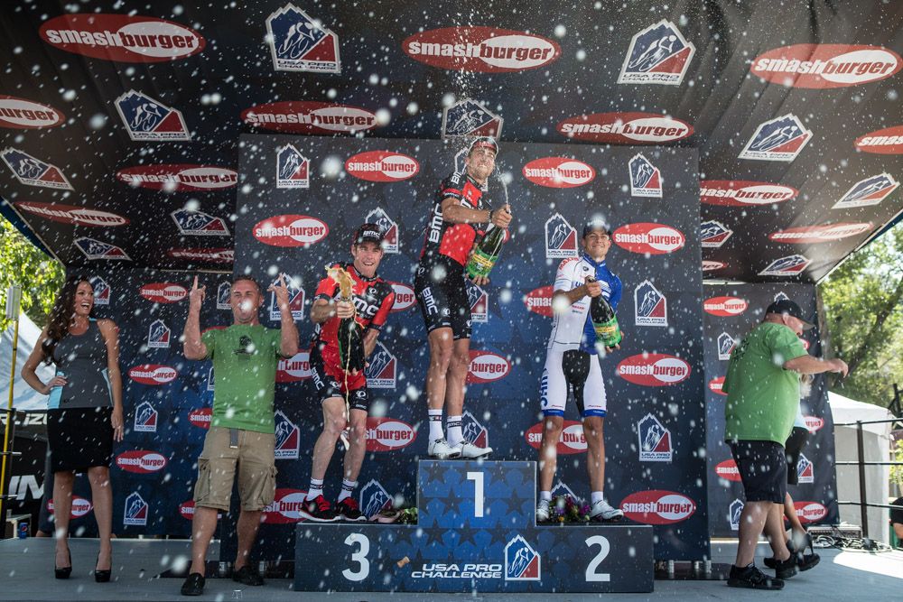 Podium celebrations for todays top three