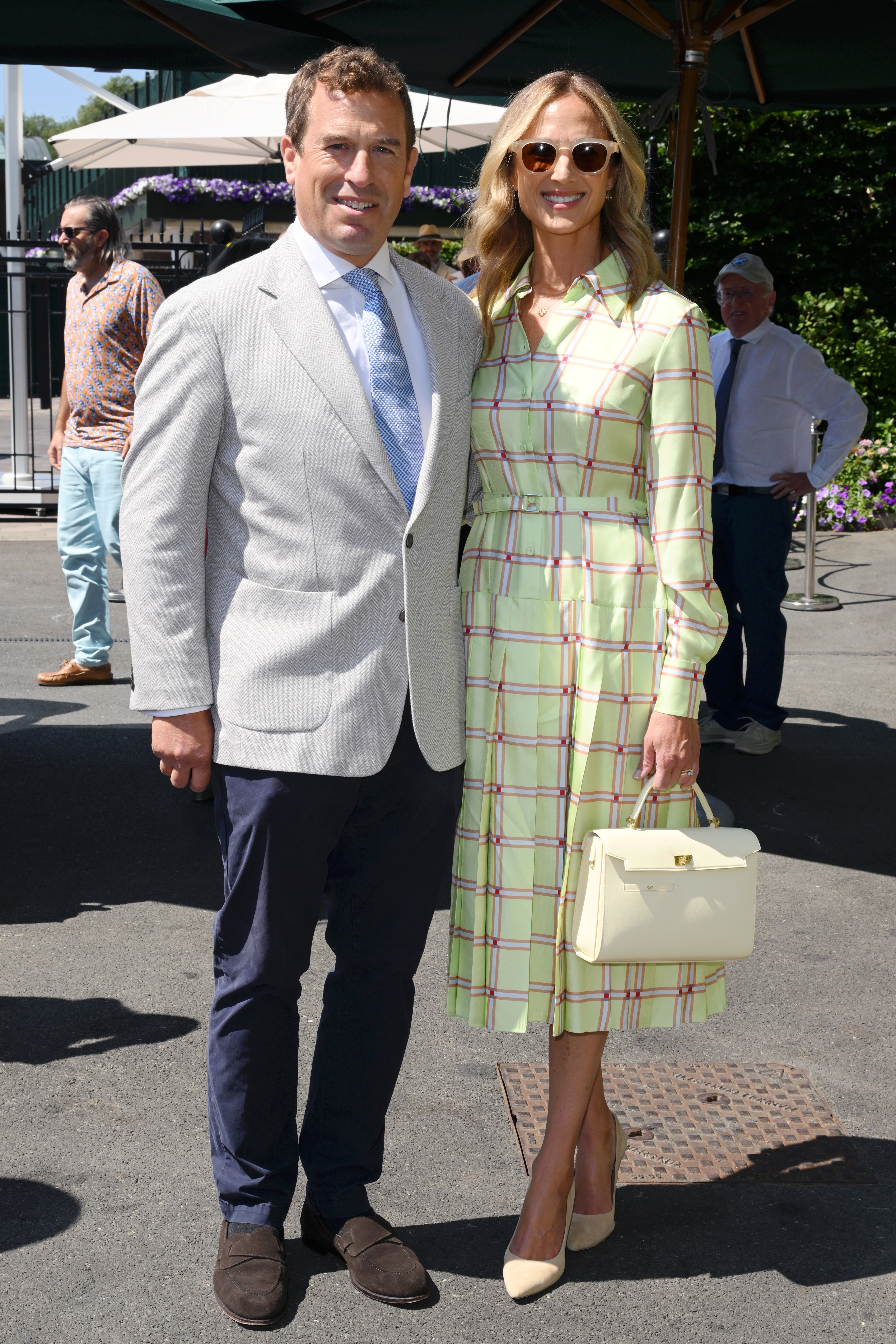 Harriet Sperling and Peter Phillips posing at Wimbledon 2026