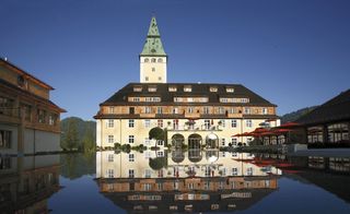 The majestic Schloss Elmau hotel is located in the foothills of the Bavarian Alps