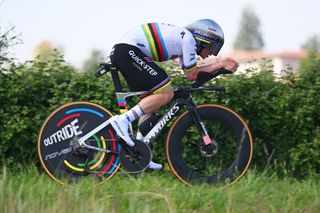 Remco Evenepoel during a time trial