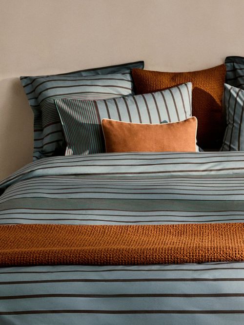 Percale Cotton Multi-Striped Duvet Cover&nbsp;