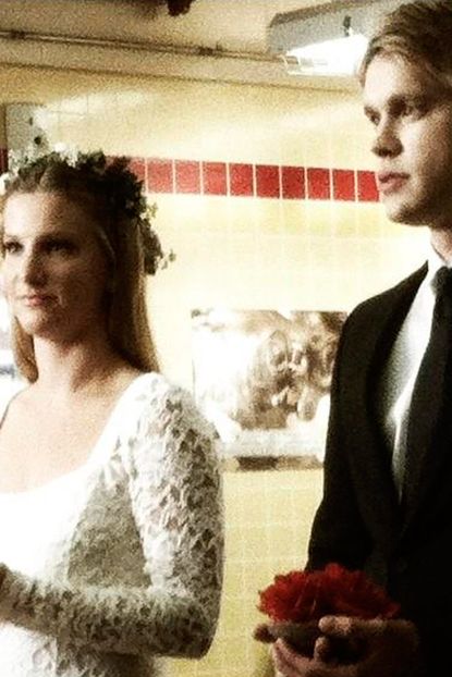 Heather Morris and Chord Overstreet