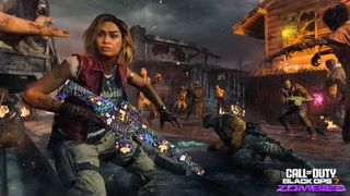 A promotional image for the new Black Ops 7 Zombies map, Paradox Junction