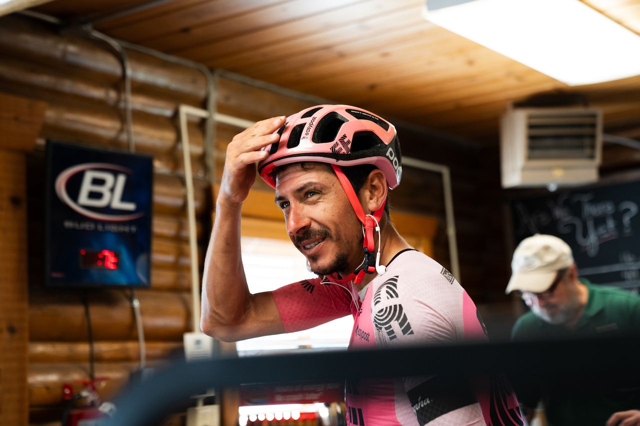 Lachlan Morton (EF Education-EasyPost) out on the Tour Divide Route in 2023